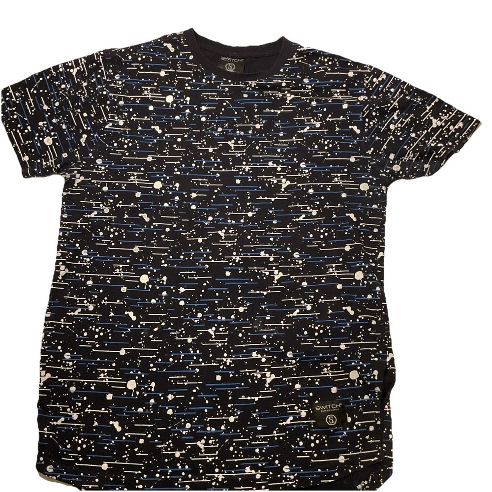 Switch Remarkable Paint Splatter Short Sleeve‎ Shirt L. D44